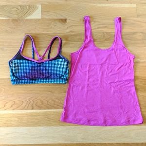 Lululemon tank top & sport bra set